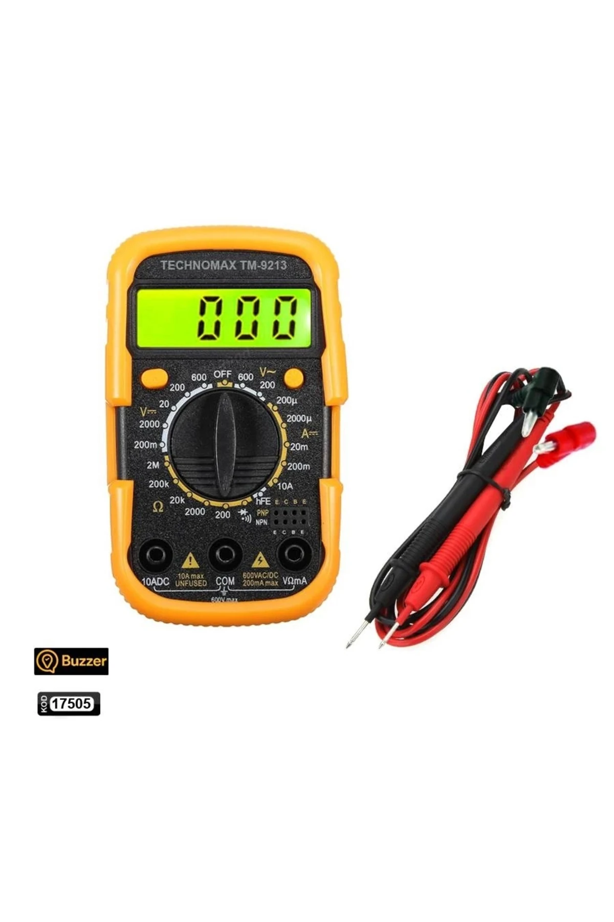 Avometre Buzzerli Dijital Elektrik Ölçüm Aleti Multimetre Cihazı