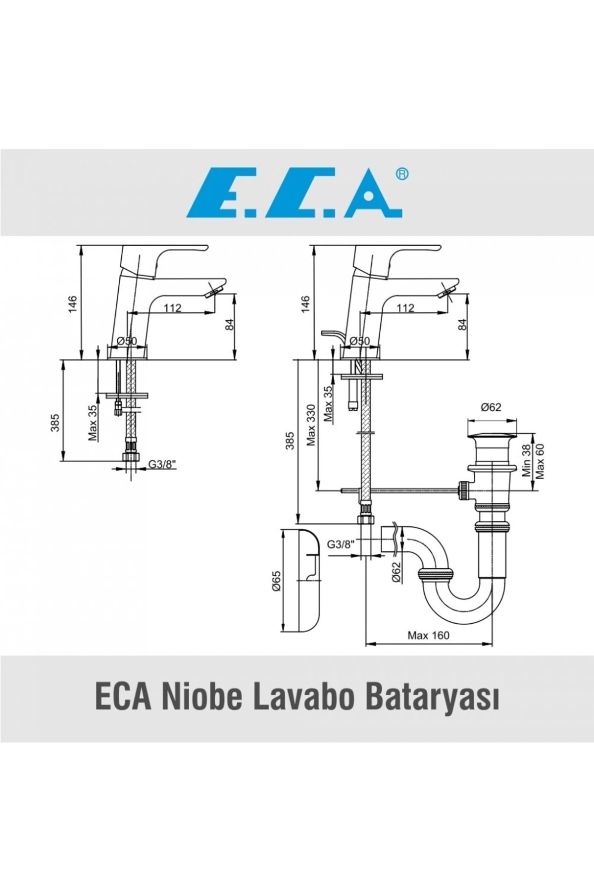 Niobe Lavabı Bataryası 102188053