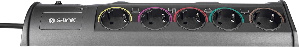 Swapp 3m Kablolu SP10AF 3m 1860 Joule 1.5 mm 1 USB 1 Type-C 2.1A/5V 16A 250V 3680W 10'lu Akım Korumalı Priz