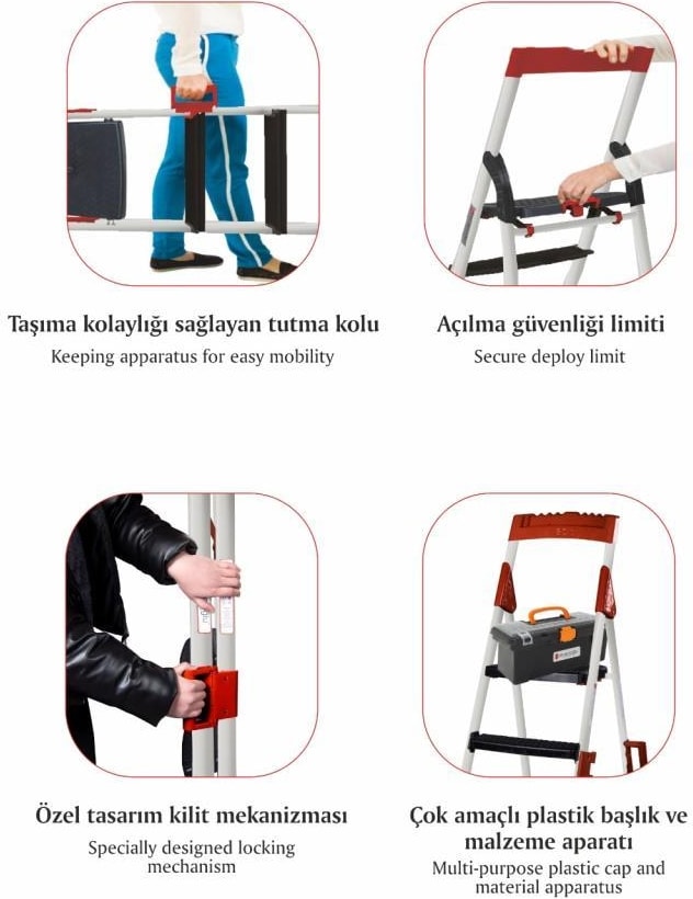 Noax 4+1 Geniş Basamaklı Ev ve Iş Merdiveni