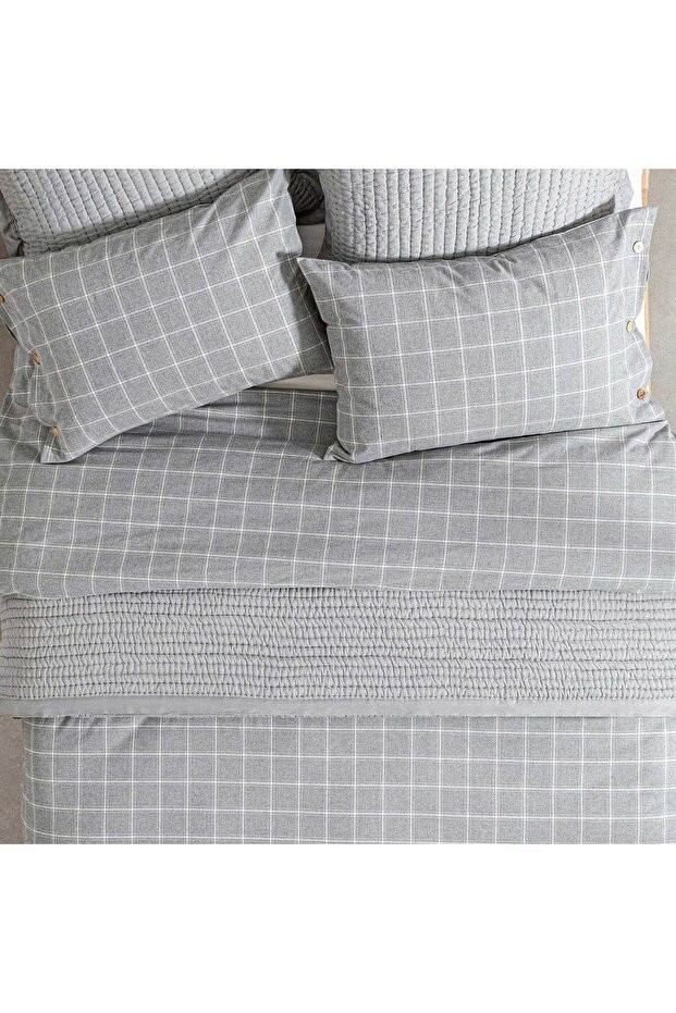 Pedrada Nevresim Seti Ekstra King Size 260x220 cm Gri
