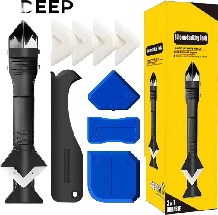 3'ü 1 Arada 9 Adet Silikon Sökücü Mastik Pürüzsüz Kazıyıcı Kalafat Son Işlemci Harç Kiti Araçları Zemin Kalıp Çıkarma El Aletleri Seti Parça Sayısı: 9 Adet (Yurt Dışından)