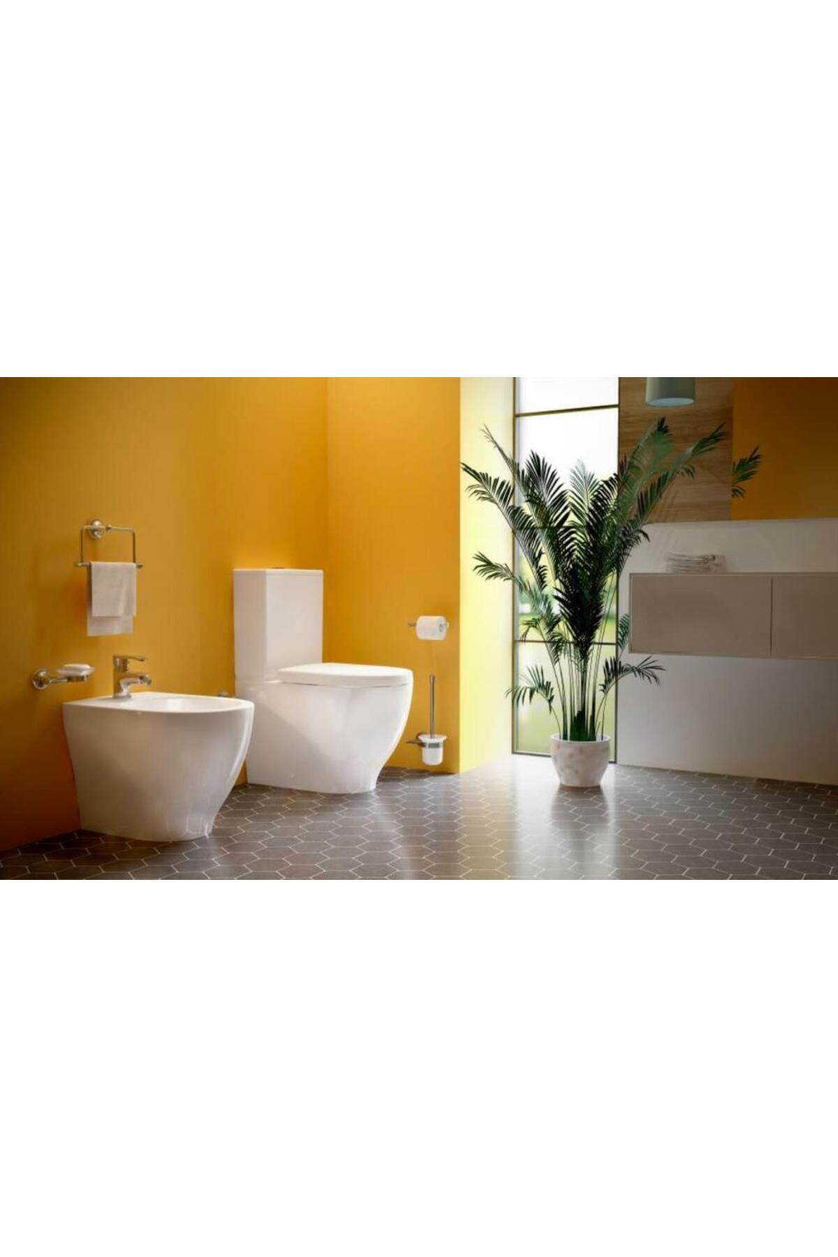 Mare Duvara Sıfır Kanalsız Klozet + Rezervuar + Duroplast Kapak + Çift Basmalı İç Takım SET