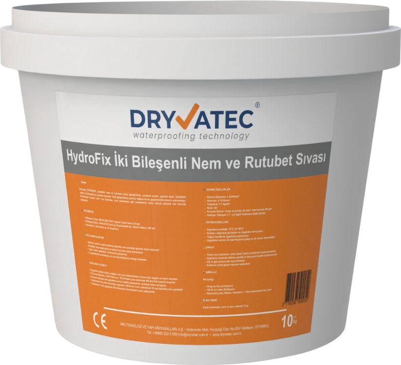Hydrofix – 2 Bileşenli Nem ve Rutubet Sıvası (10 kg Set)