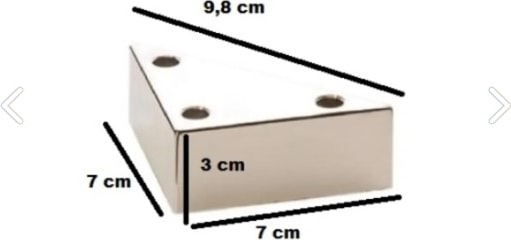 4 Adet Üçgen, Masa, Dolap Piramit Mobilya Ayağı 3 Cm Beyaz