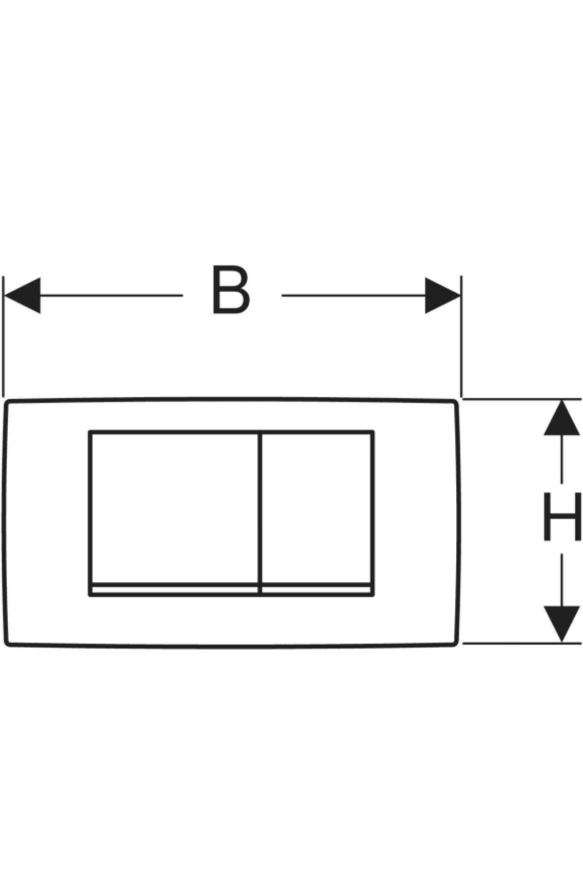 Twinline 115.899.KH.1 Kumanda Kapağı Çift Basmalı Parlak Krom