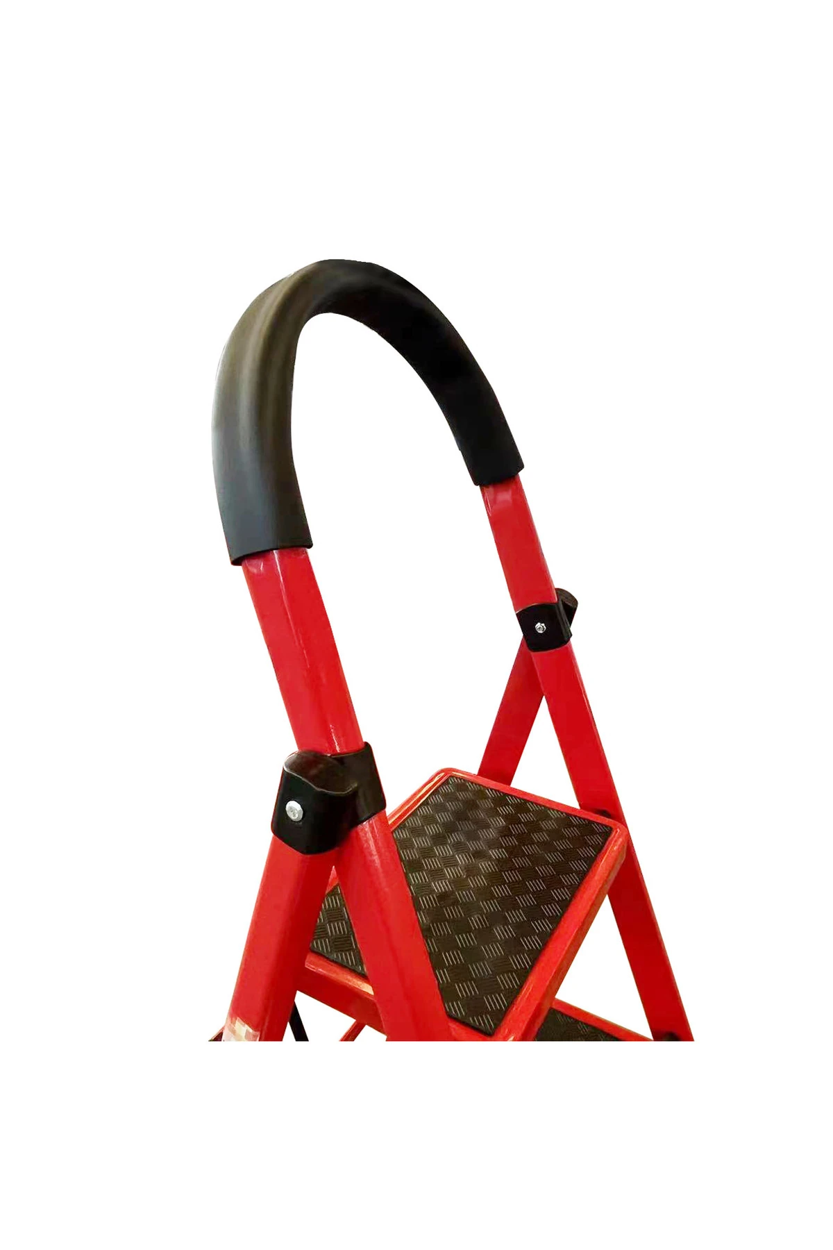 Metal 3 Basamaklı Katlanır Merdiven | Kaymaz Yüzeyli Basamaklı Ev Tipi 150 Kg Taşıma Kapasiteli