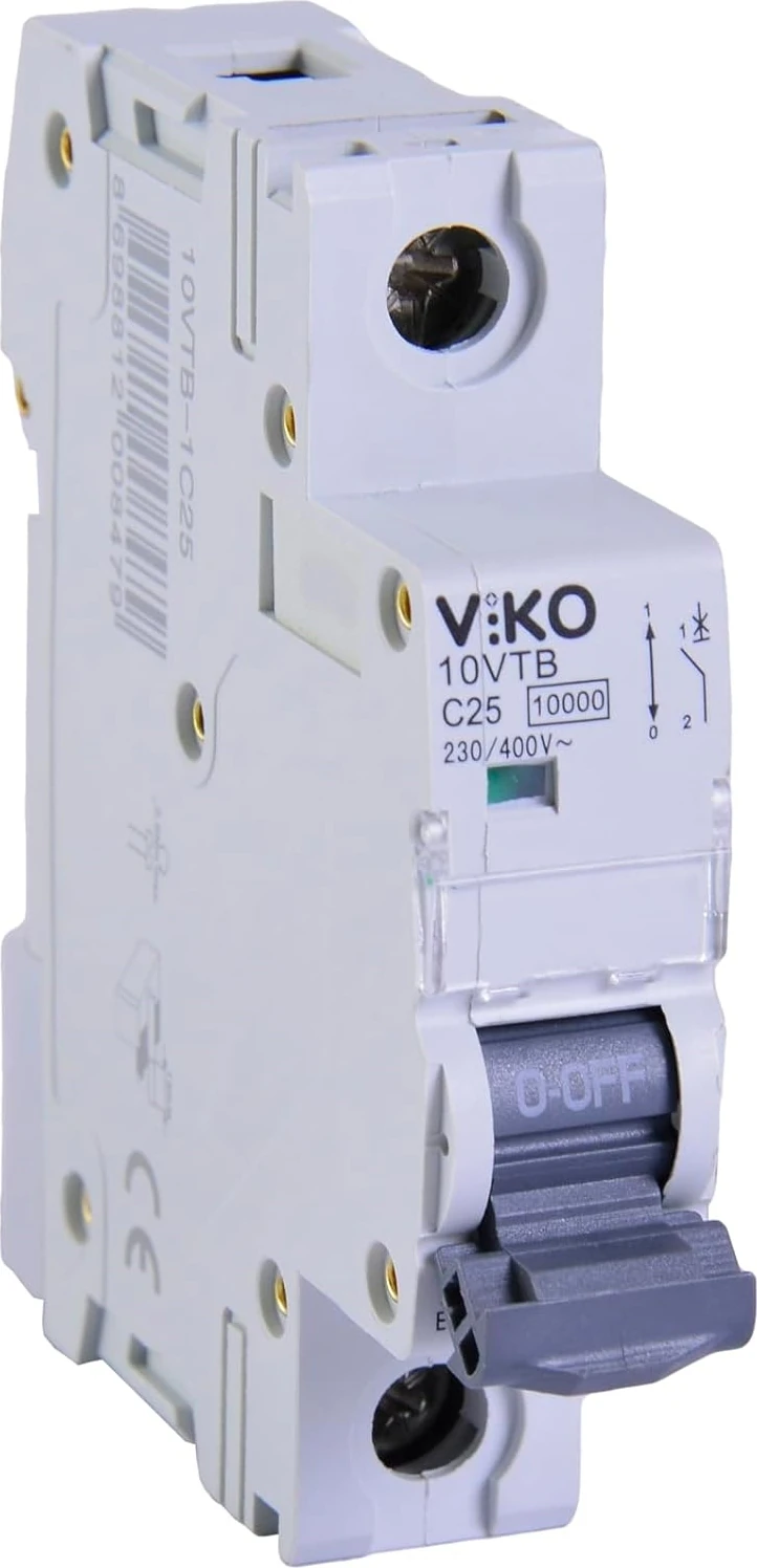 10VTB-1C25 Otomatik Sigorta 10KA C Tipi 1 Kutup 25A