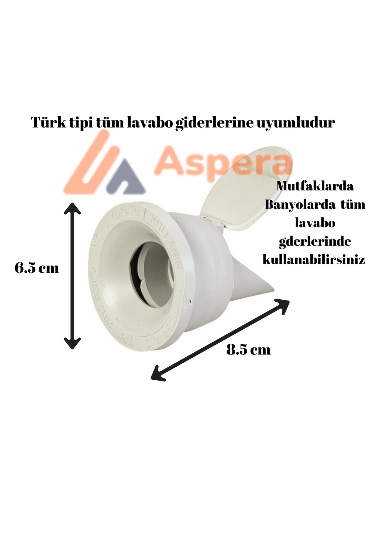 Koku Önleyici  Çekvalfli Adaptör ContaØ50    Lavabo & Eviye Gideri için