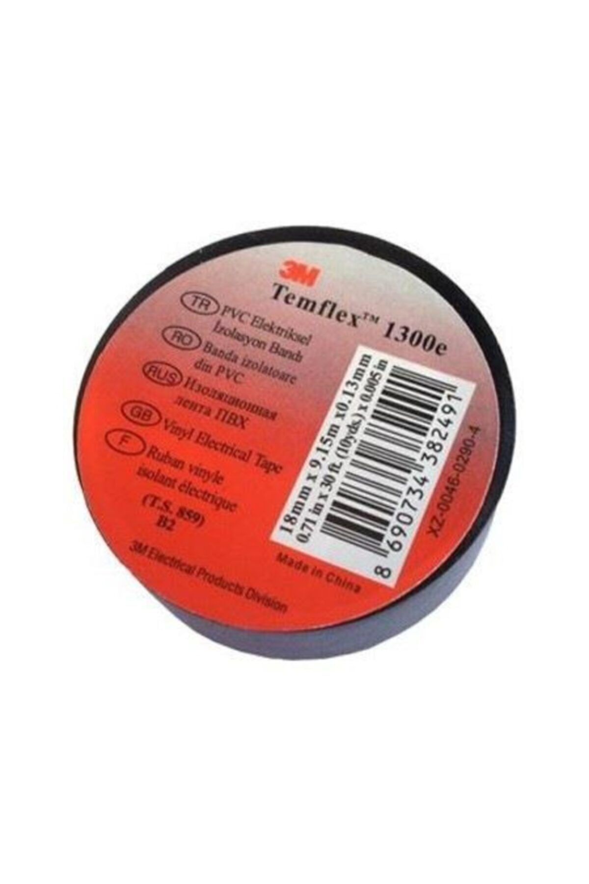 3M Temflex Izole Elektrik Bandı 500 Adet 18 Mm 9,13 Metre Siyah