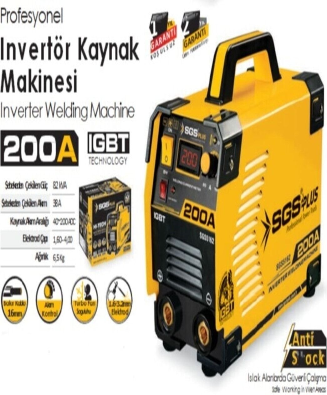 Invertör Kaynak Makinesi 200A