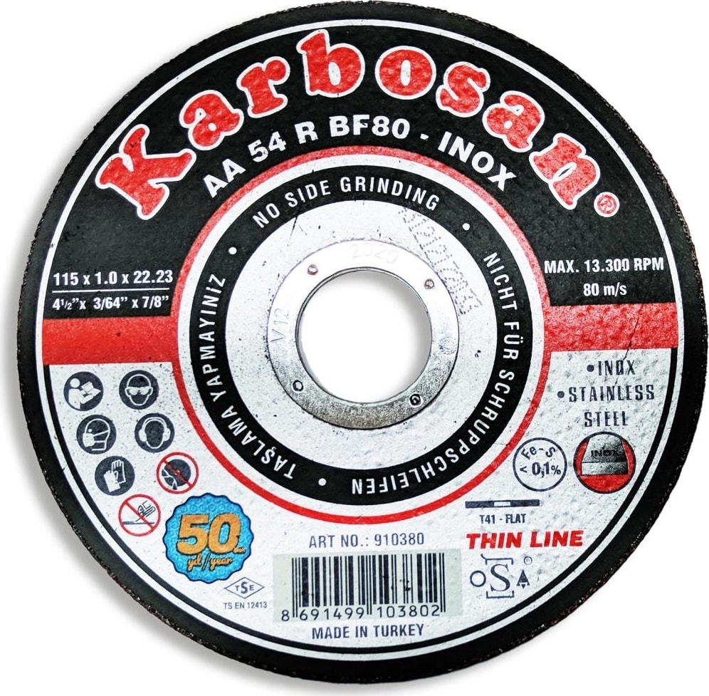 KARBOSAN 115Mm Inox Kesme Taşı
