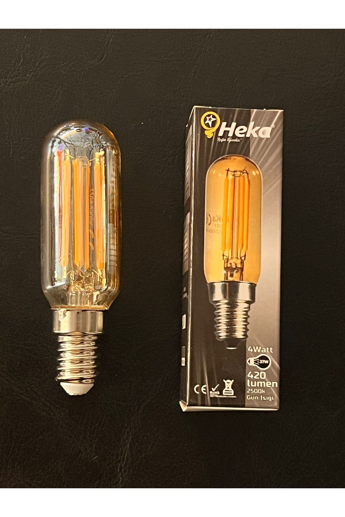 4 WATT E14 DUY AMBER CAM 420 LÜMEN 2500 KELVİN GÜNIŞIĞI LED AMPUL