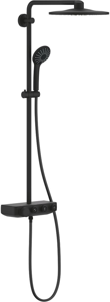 Euphoria Smart Kontrol System 310 Duo Duvara Monte Termostatik Bataryalı Duş Sistemi Phantom Black - 22120KF0