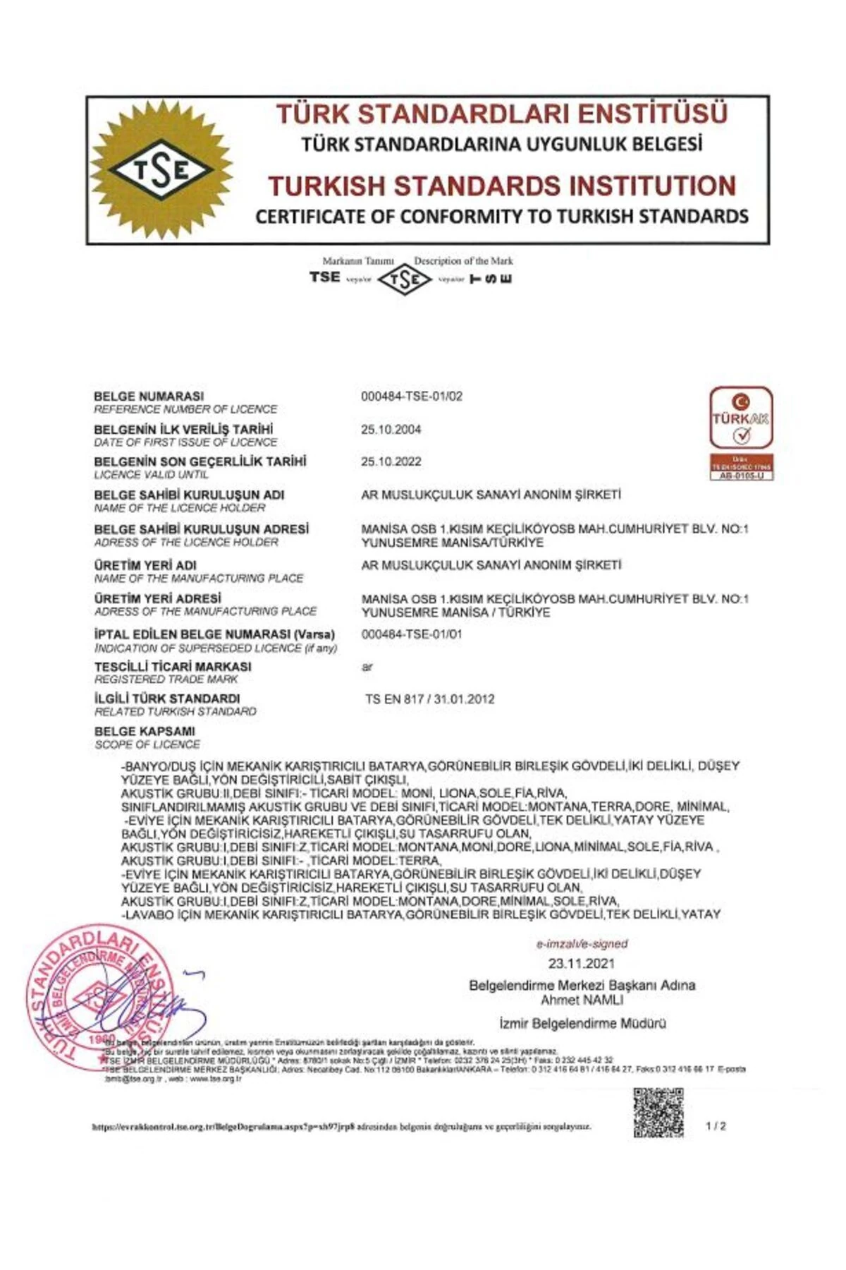 Ar Lunetta Eviye Bataryası Yuvarlak Borulu 102118119