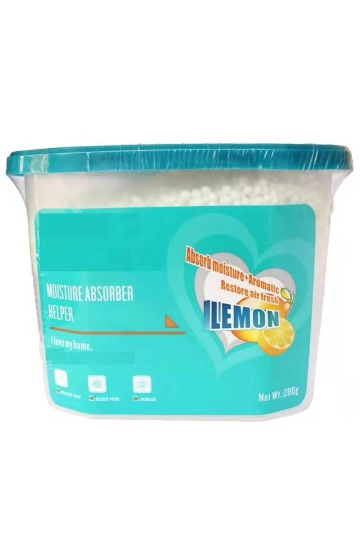 Nem Alıcı Kutu 280gram 600ml Limon Kokulu Dolap Ayakkabılık Küf Önleyici Rutubet Giderici
