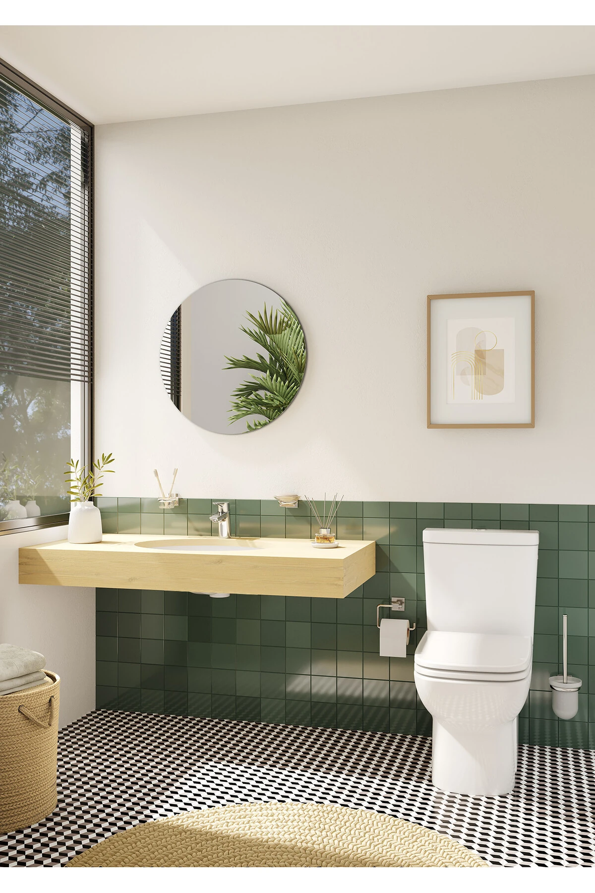 S20 6069B003-0012 Tezgah Altı Lavabo, 52 cm, Beyaz