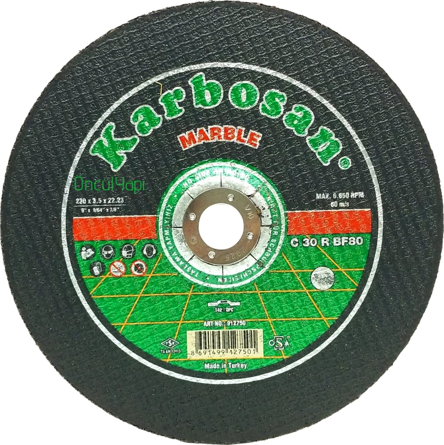 KARBOSAN Mermer Kesici 230X3,5X22.23 10 Adet