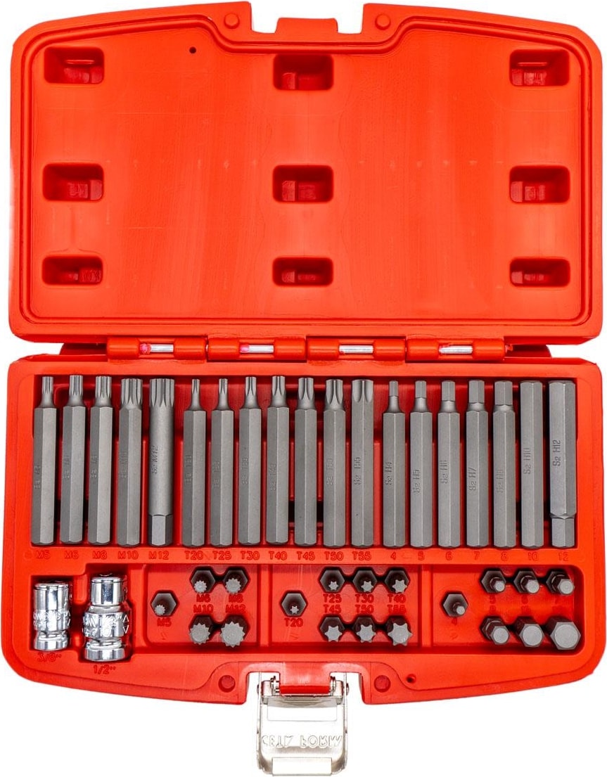 C28-Ss40 40 Parça H10 Torx-Allen-Xzn Lokmalı Bits Uç Takımı