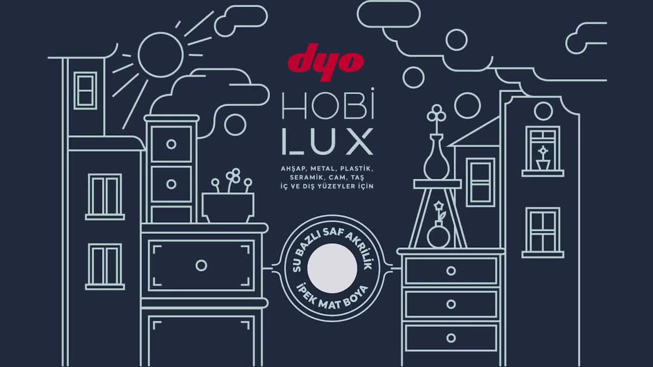 Dyo 0.4 Litre Hobilux Su Bazlı Saf Akrilik Ipek Mat Boya 7358 Kalipso
