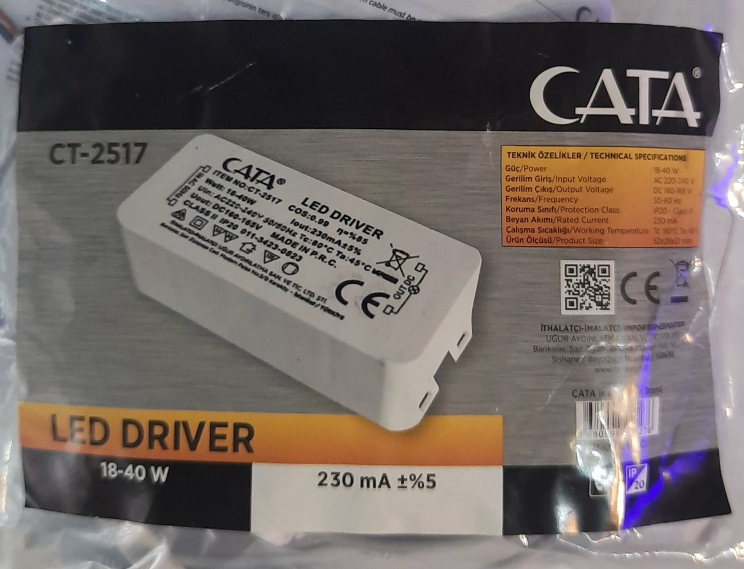 CT-2517 Slim LED Panel Driver 5 Adet