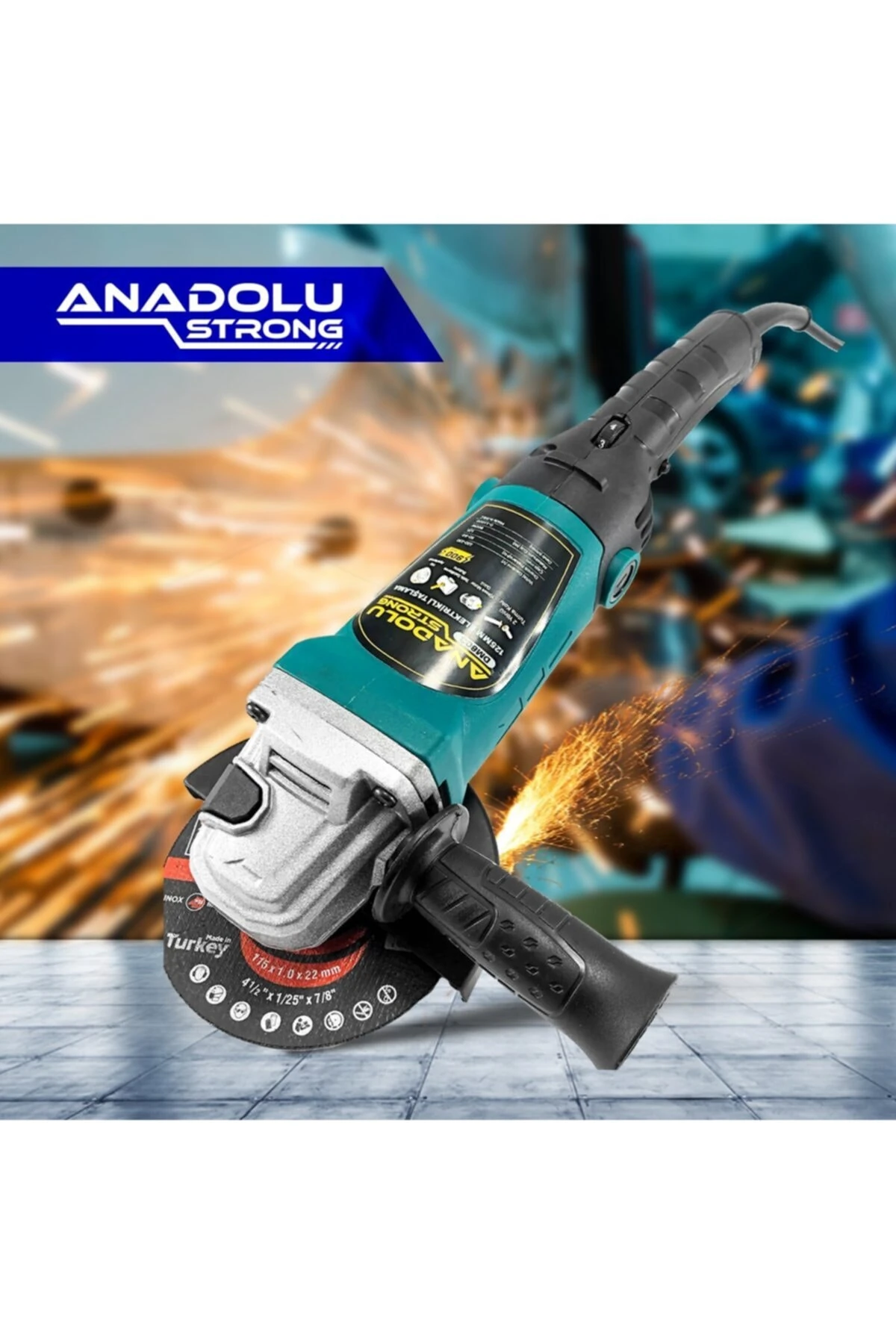 Dm803 Devir Ayarlı Spral Taşlama Makinası Avuç Içi Taşlama 115 Mm 2 Adet Disk Hediye