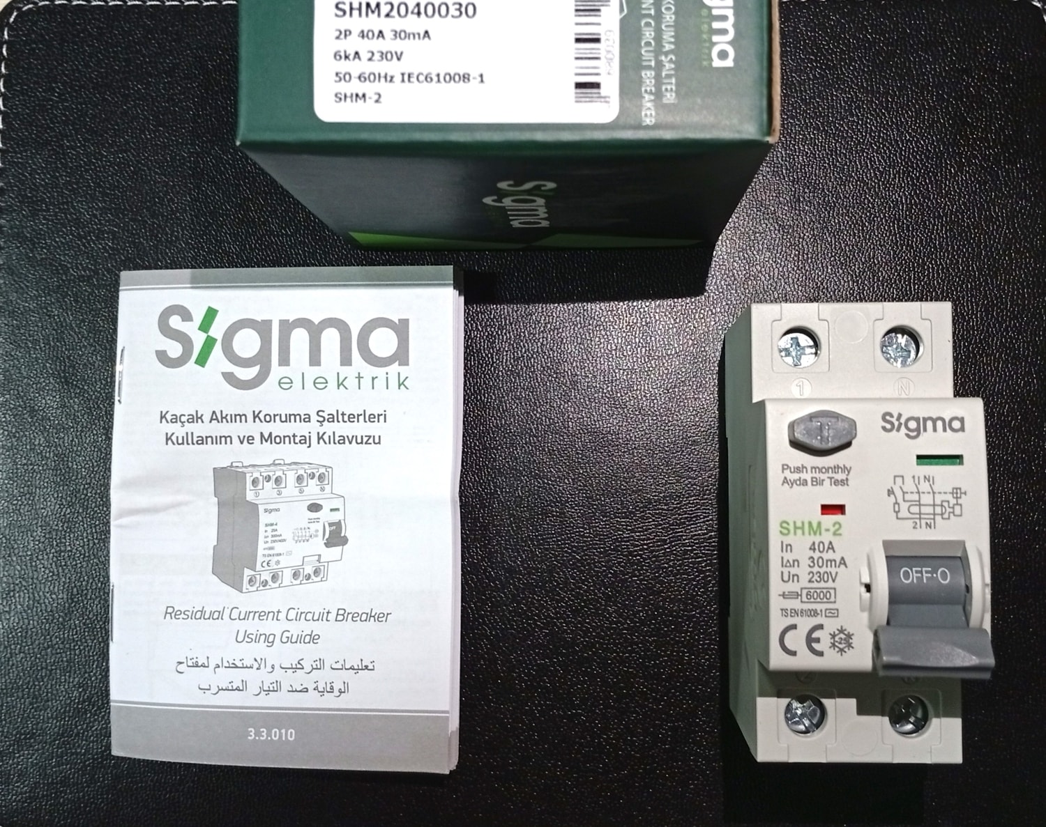 SHM2040030-SHM 2p 30MA 40A 6ka Kaçak Akım Koruma Şalteri (Kaçak Akım Rölesi)