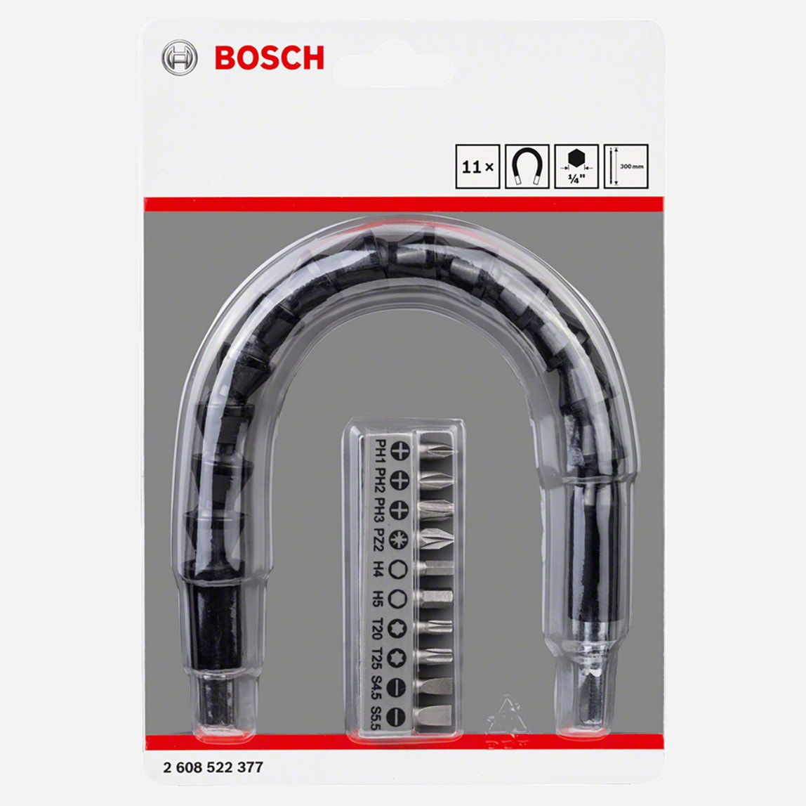BOSCH 10 Parça Vidalama ve Uzatma Adaptörü (30 Cm)