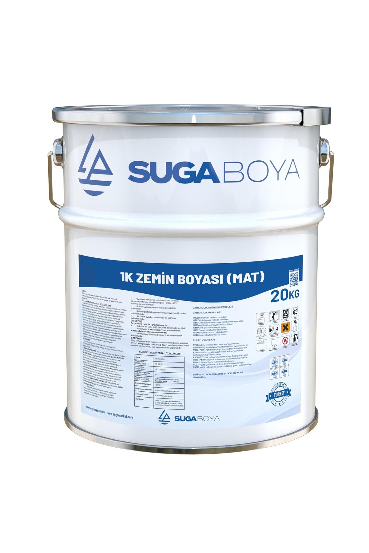 1k Poliüretan Zemin Boyası 20 Kg