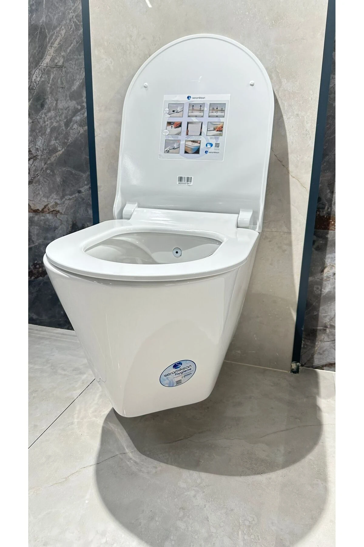 Stella Rim-Out Parlak Beyaz Asma Klozet Stella Orjinal Yavaş Kapanan Kapak A121111H