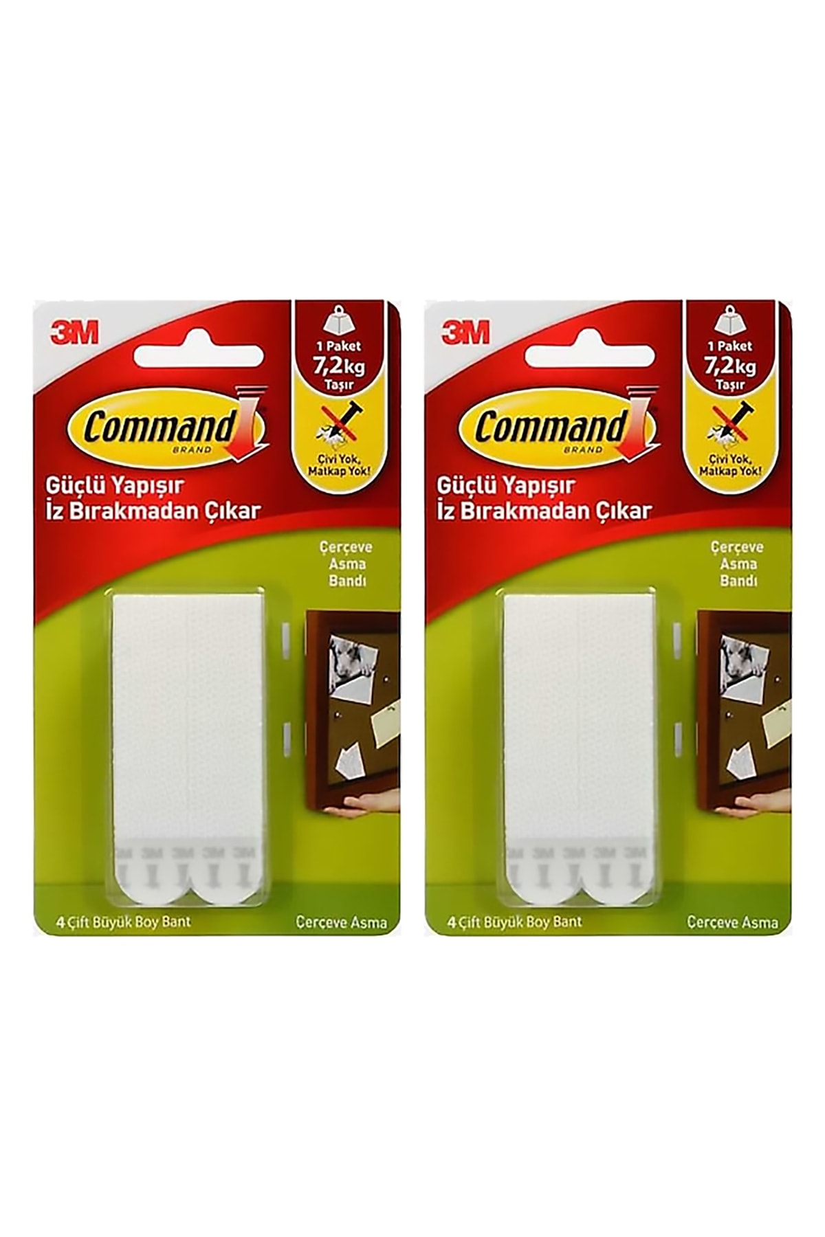 17206 Command Büyük Boy Cırt Bant 2 Paket