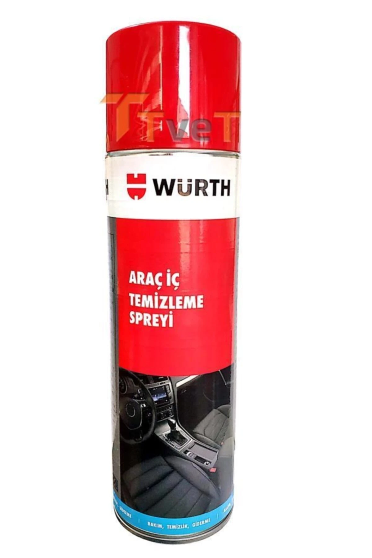 Tvet 3 Lü Set Süngeri, Sentetik Güderi Bez, Araç Içi Köpük Temizleme Spreyi 500 Ml