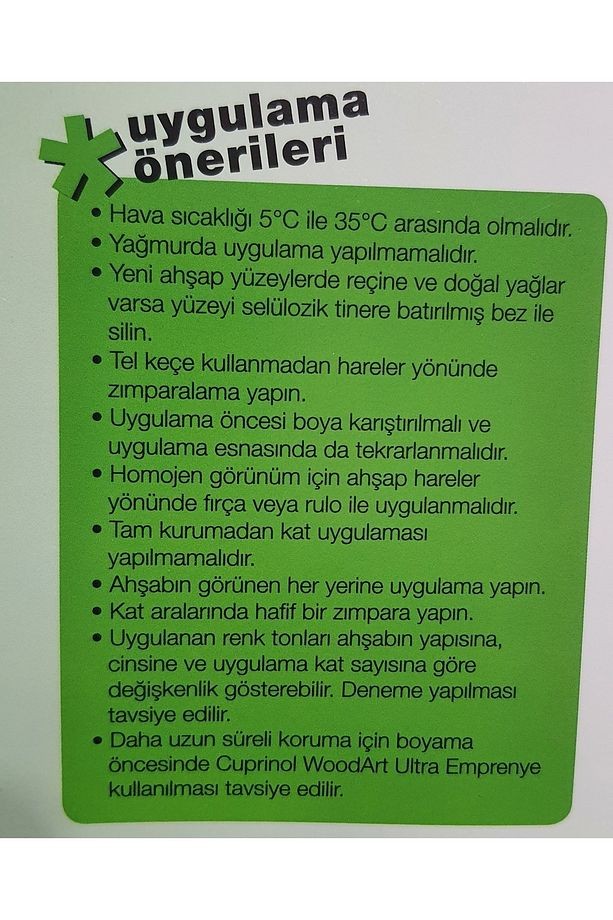 Cuprinol Wood Art Ultra Vernikli Ahşap Koruyucu Şeffaf