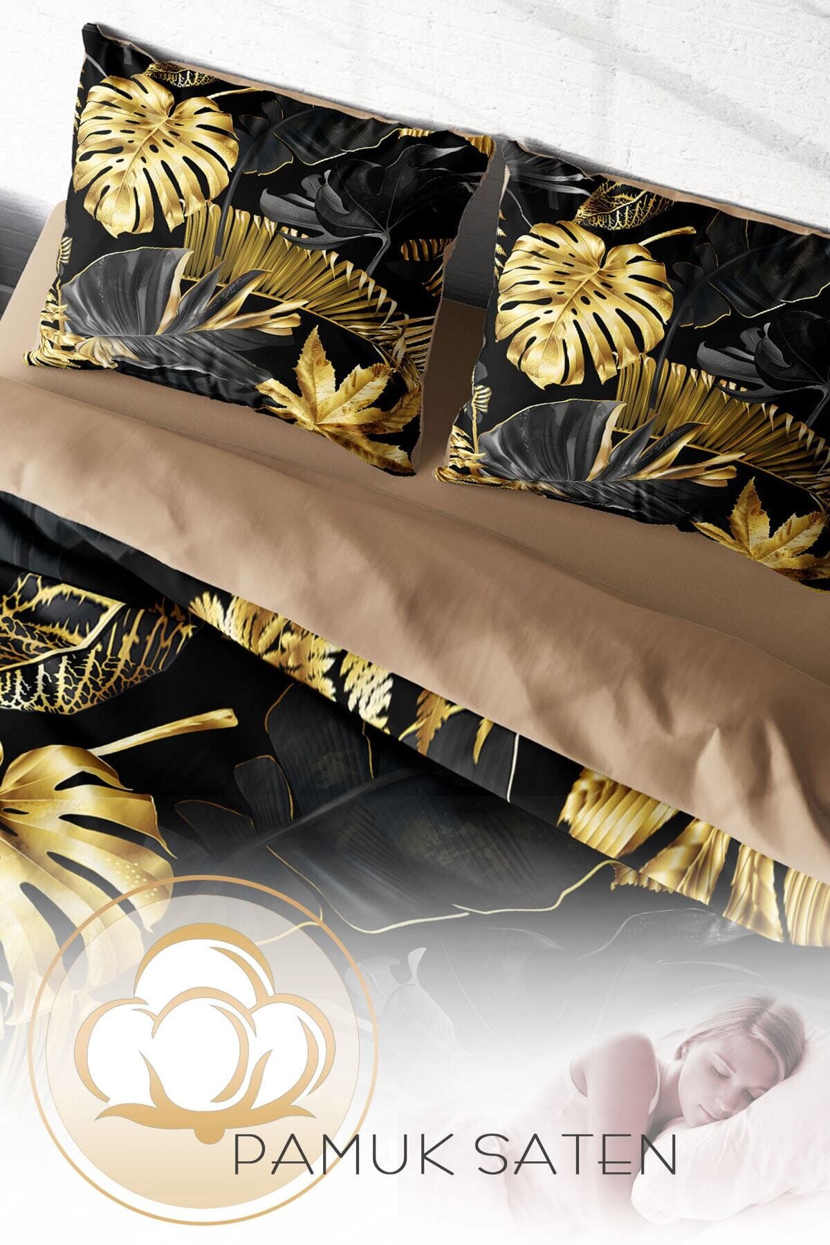 Kıng Sıze Black Casual 3d Çift Kişilik Nevresim Takımı 220x240cm