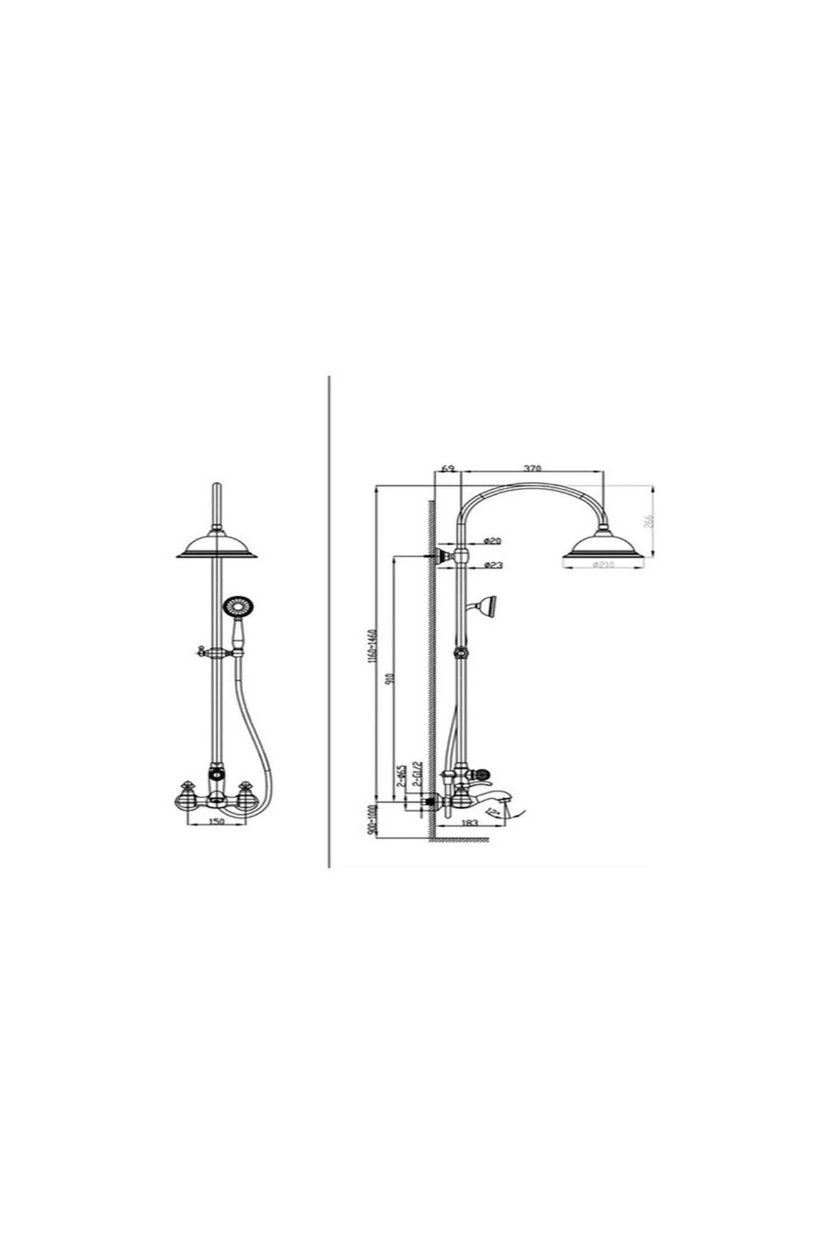 Eva Banyo  Fm-0252 Altın Duş Ünitesi