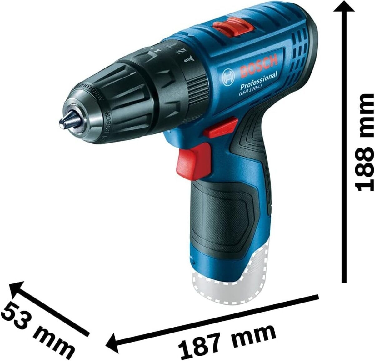 BOSCH Professional Gsb 120-LI 2.0AH Çift Akülü Delme Vidalama Makinesi - 06019G8100