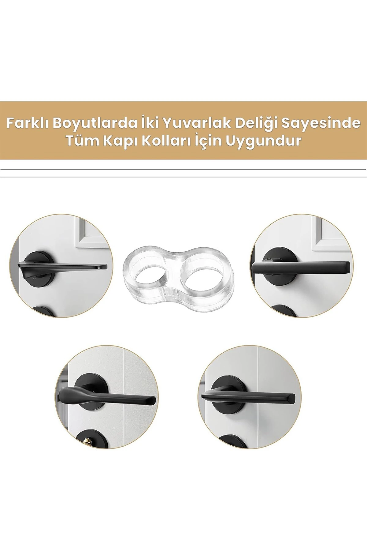 4 Adet Kapı Kolu Pencere Stoperi, Kapı Arkası Duvar Koruyucu Tampon, Silikon Durdurucu