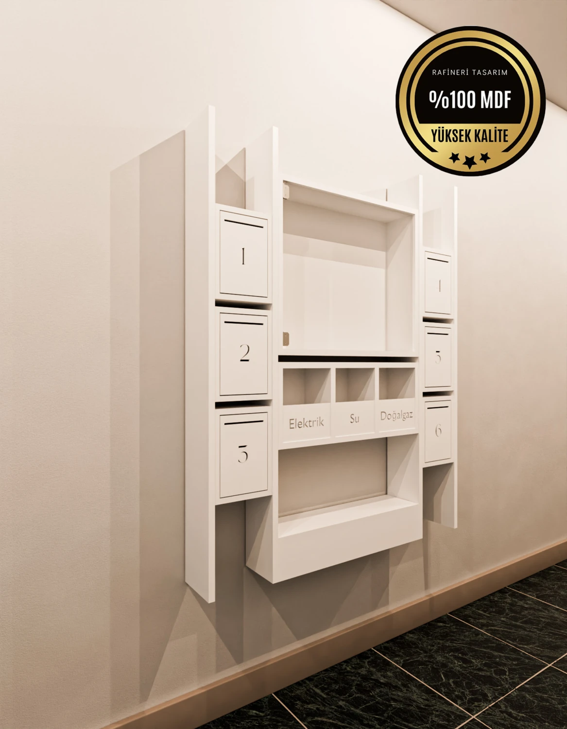 Elips Posta Kutusu Mdf 6 ' Lı