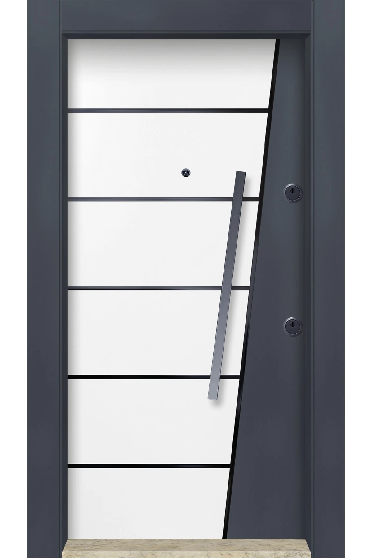 Dış Iklim Kapısı, Yağmura Güneşe Dayanıklı Çelik Kapı, Mn-6013 Sol