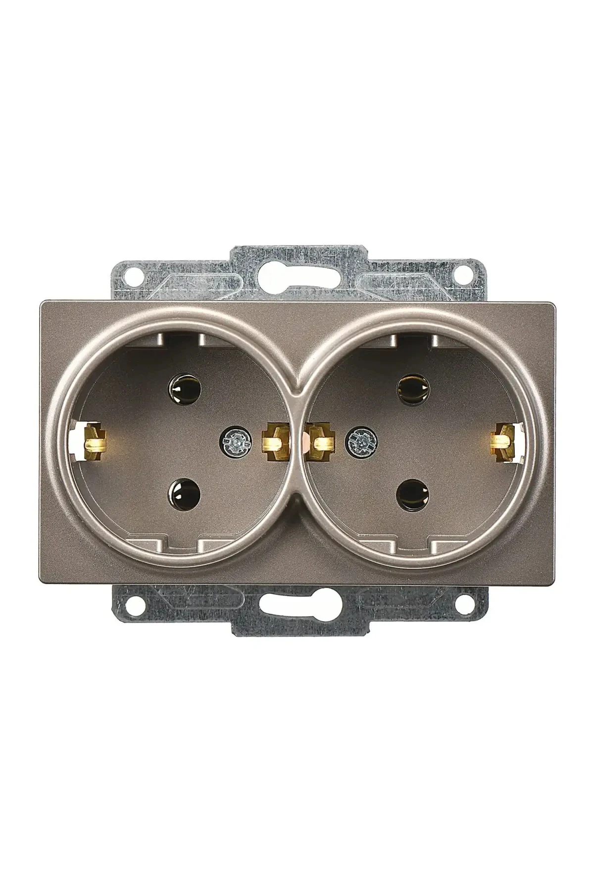 Eqona Radius Neoline Ikili Topraklı Priz, Mocha (MEKANİZMA TUŞKAPAK)