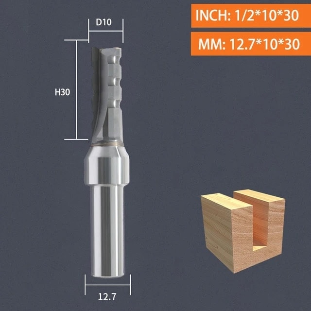 12.7X10X30 Vsharp 3 Flüt Tct Düz Kesme Ucu 12.7mm Hızlı Planya Kesme Karbür Alaşım Ağaç Işleme Yönlendirici Bit Ahşap Mdf Kontrplak (Yurt Dışından)