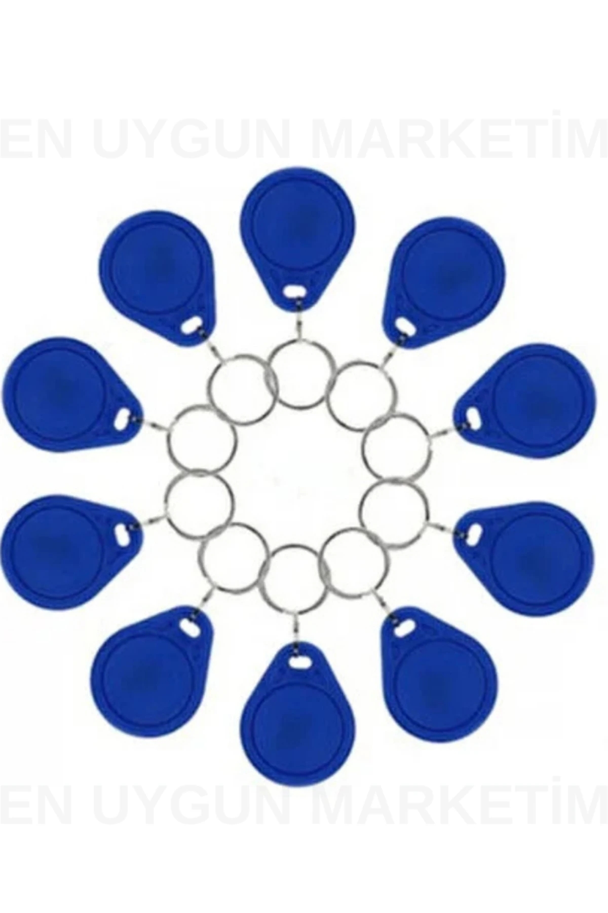 10 Adet Kontal Kkpa Kartlı Geçiş Kullanıcı Boncuğu Anahtarlık Tipi