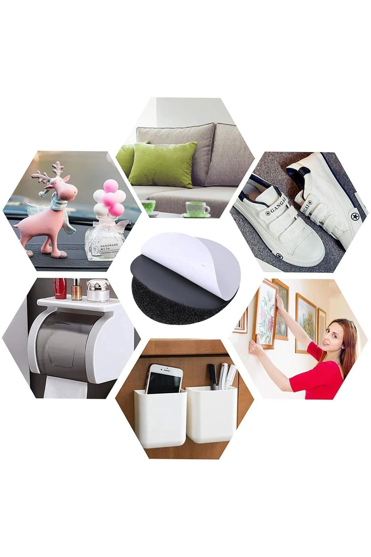 Halı Kaydırmaz Bant 20'li Çarşaf Örtü Tutucu Sabitleme Ped Minder Yastık Yapıştırma Aparat Koltuk