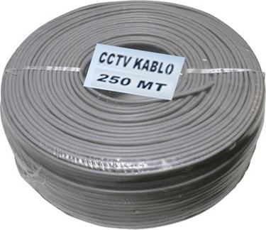 ON-5001 2+1 1x0,50 Mini Coax 2X0,50MM 250 Metre Cca Kamera Kablosu