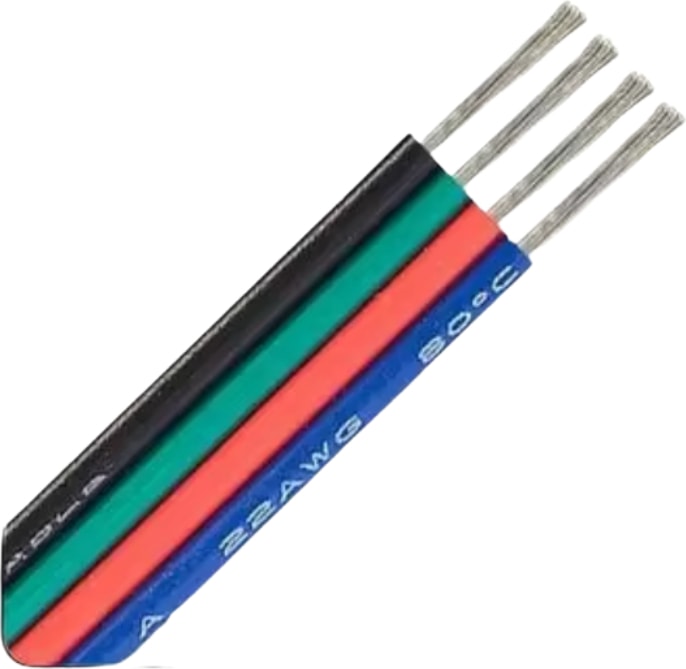 4 Pin Kordon Kablo 4X0.22MM Rgb Şerit LED Kablosu 4 Lü Jst Elektrik Kablosu Kalaylı Bakır Kablo 100 Metre