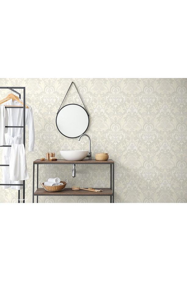 Ephes 1002-7 Damask büyük, Simli Duvar Kağıdı 10m²
