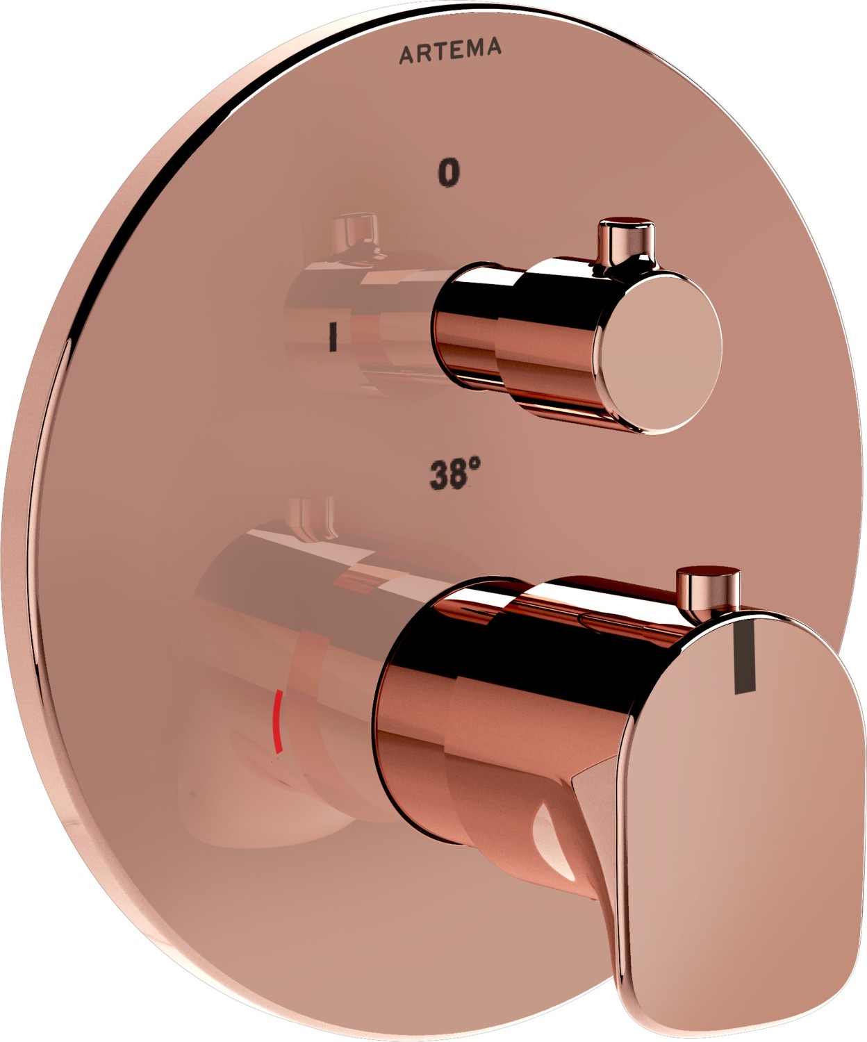 Root Round A4269426 Ankastre Termostatik Banyo Bataryası, Sıva Üstü Grubu, Bakır