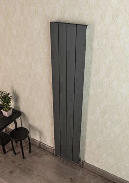 Drama Dikey Alüminyum Radyatör 375X1800 Pütürlü Beyaz (Ral 9016)
