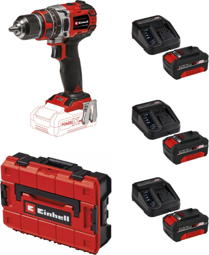 EİNHELL Tp-Cd 18/50 Li-I Bl Solo Akülü Vidalama + 3 x 4 Ah Starter Kit (Çanta Dahil)