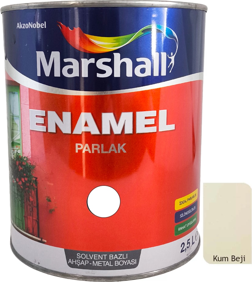 Enamel Sentetik Parlak Yağlı Boya 2.5 Lt Kum Beji